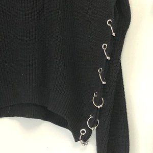 F21 Black Pierced Sweater (Pre-Loved)